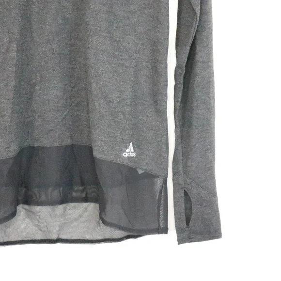 ADIDAS Charcoal Long Sleeve Coverup Climate Technology Gray - Size XS - Picture 4 of 6